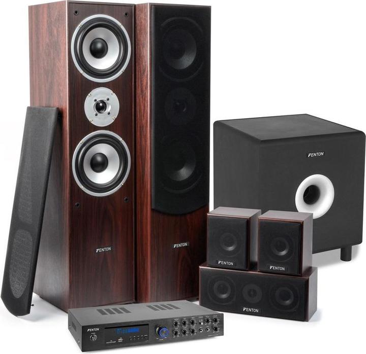 Immagine prodotto Fenton set home cinema - amplificatore AV550BT 5.1 con altoparlanti e subwoofer attivo