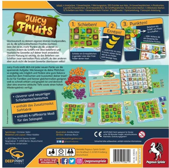 Produktbild Pegasus 57802G - Juicy Fruits, Brettspiel, 1-4 Spieler, ab 8 Jahren (DE-Ausgabe) (Deutsch)