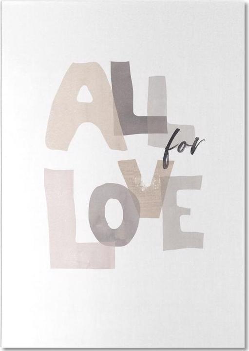 Actual product image Juniqe All for Love - Typography & Symbols (A5, Lined)