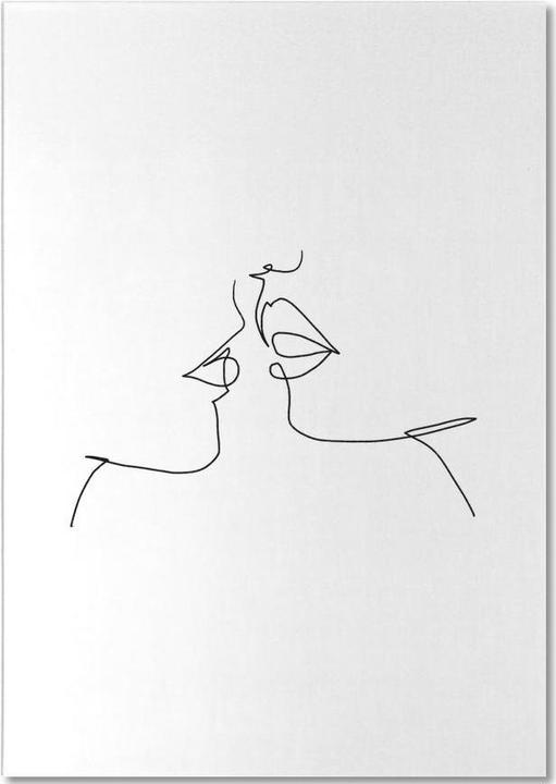 Image du produit Juniqe Oneline Kiss - Couples (A5, À rayures)