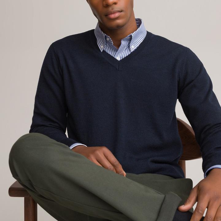 Produktbild La Redoute Collections Pullover mit V-Ausschnitt (XL)