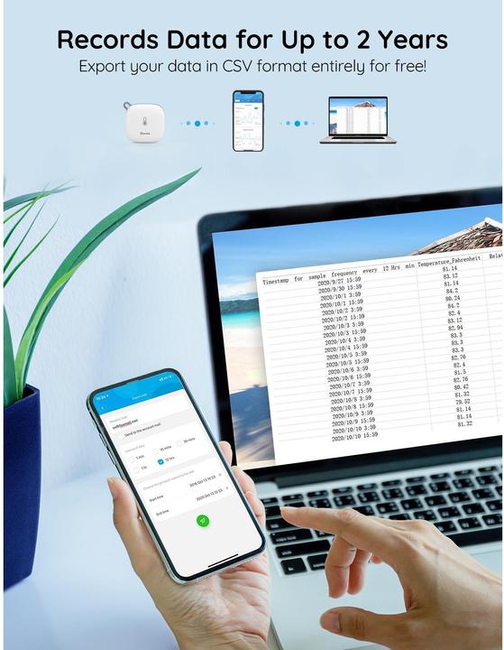 Actual product image Govee H5179 Termometr i higrometr Wi-Fi wyświetlacz