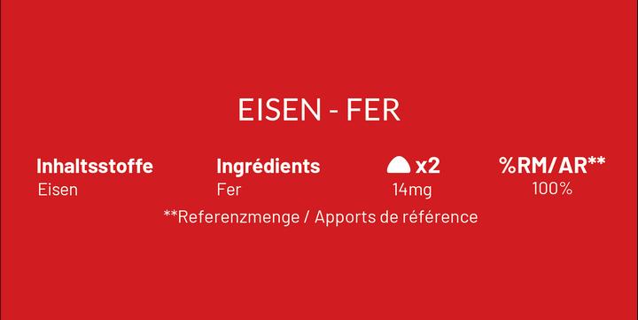 Valeurs nutritives et ingrédients Mium Lab Vitamingummis Eisen (42 pièce(s), Gummies, 143 g)