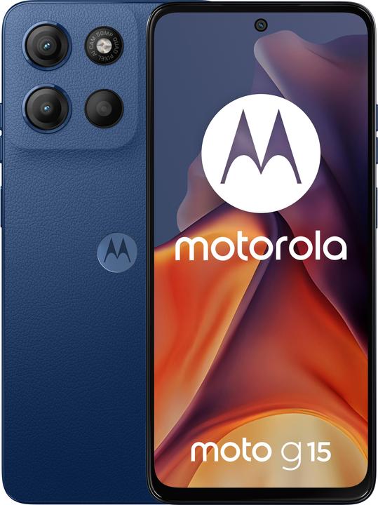 Actual product image Motorola Moto G15 (128 GB, Sea Blue, 6.72", Dual SIM, 50 Mpx, 4G)