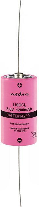 Produktbild Nedis Lithiumthionylchlorid Batterie ER14250 3.60 V Lithiumthionylchlorid ER14250 1200 mAh Anzahl de (1 Stk., 1/2 AA, 1200 mAh)