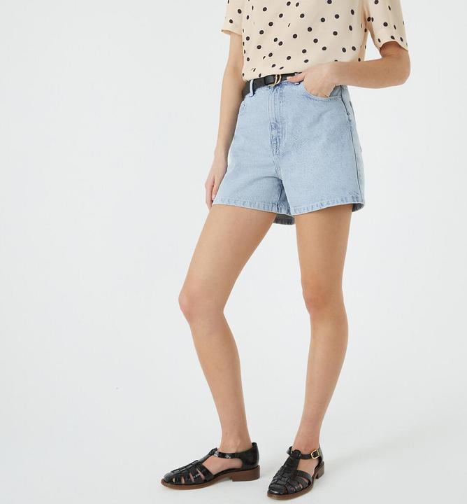 Actual product image La Redoute Collections High Waist Jean Shorts (50)