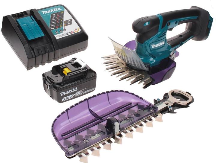Image du produit Makita DUM 604 RF1X Cisaille à gazon sans fil 18 V avec lame pour herbe et arbustes + 1x batterie 3,0 Ah + (Taille-haies sans fil)