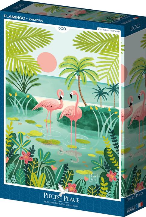 Actual product image Pieces & Peace Puzzle 500 pieces Flamingo (500 pieces)