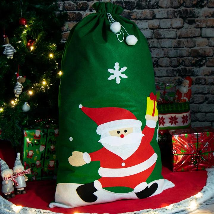 Immagine prodotto Com-four Confezione da 3 sacchetti di Babbo Natale (Borsa da regalo, 3 x)