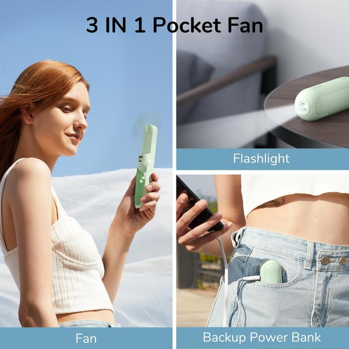 Produktbild Jisulife Handheld Fan Life8 green
