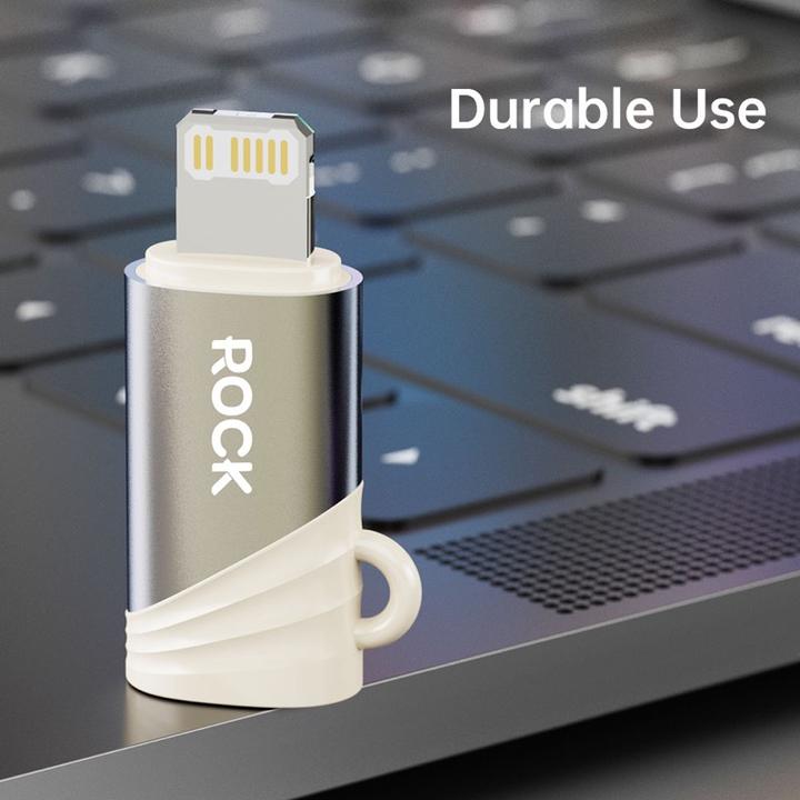 Actual product image Rock - RCL0021 Adapter USB Typ-C Female zu Lightning Adapter männlich, Gold (USB Type C, Lightning)