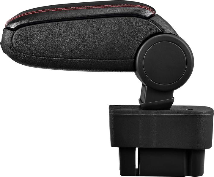 Image du produit Pro-Tec Accoudoir central Opel Corsa D avec compartiment de rangement Similicuir noir avec surpiqûres rouges
