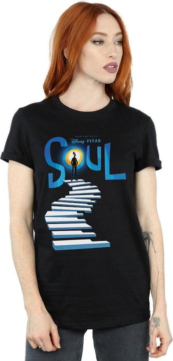Actual product image Disney Womens/Ladies Soul Poster Art Cotton Boyfriend T-Shirt (4XL)