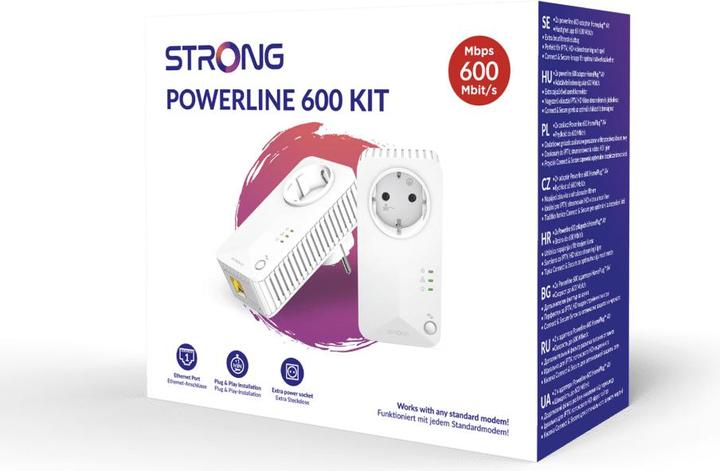 Immagine prodotto Strong Kit Powerline 600 EU V2 confezione da 2 (600 Mbit/s)