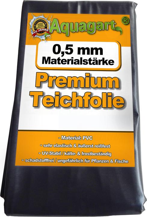 Actual product image Aquagart Teichfolie PVC 1m x 4m 0,5mm schwarz Folie für den Gartenteich