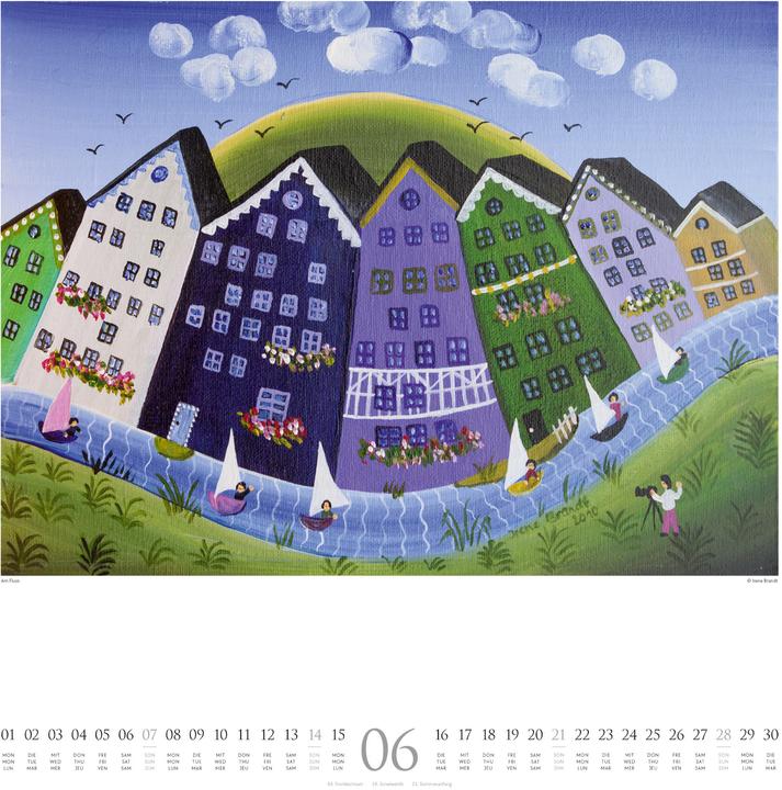 Actual product image Naive Malerei Kalender 2026 (48 x 54 cm, Hardcover, German, English, French)