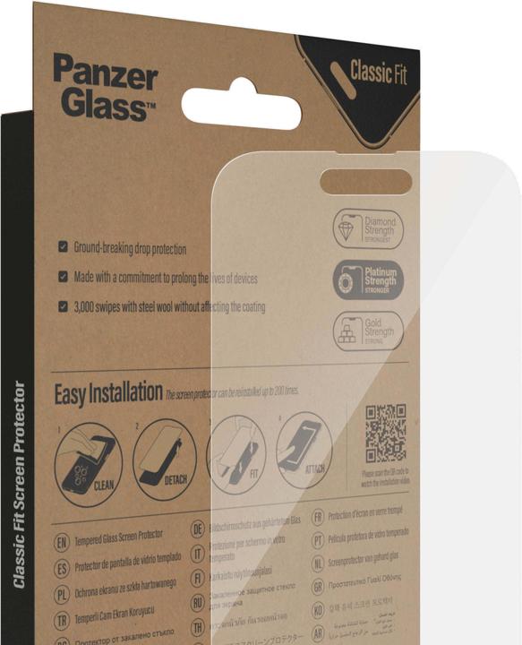 Actual product image PanzerGlass Classic Fit (1 Piece, Apple iPhone 14 Pro)