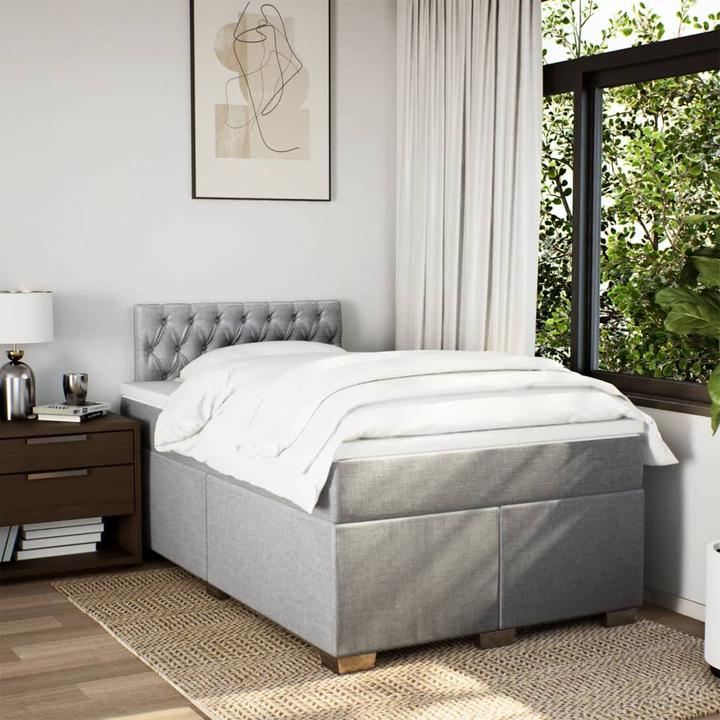 Actual product image VidaXL Bo x spring bed with mattress 120 x 190 cm fabric (120 x 190 cm)