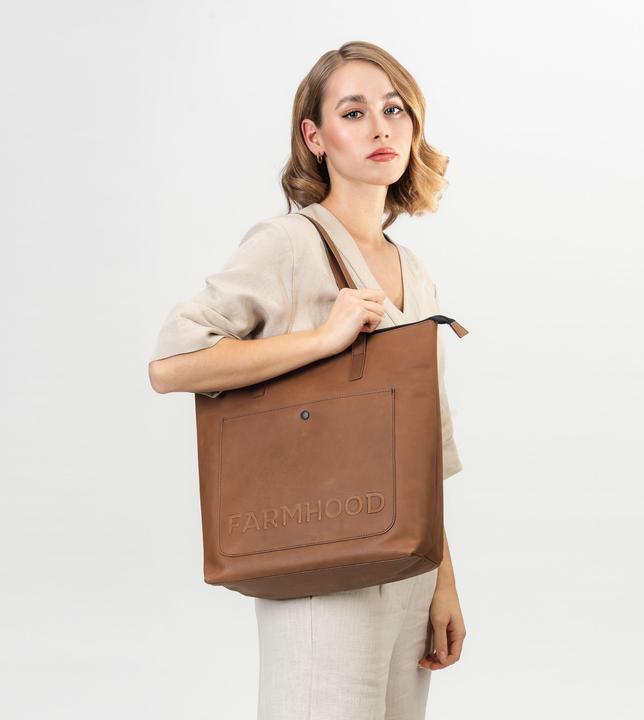 Actual product image Farmhood Nashville XL shopper bag leather 35 cm