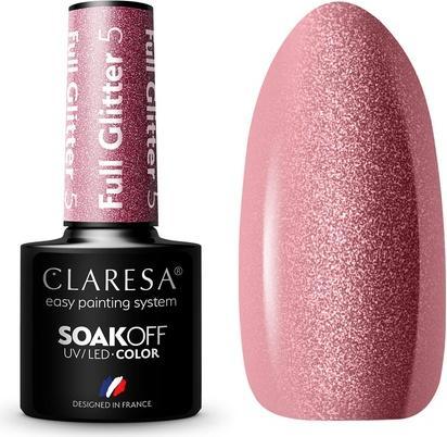 Claresa Full Glitter UV-Nagellack 5ml - 5er-Pack