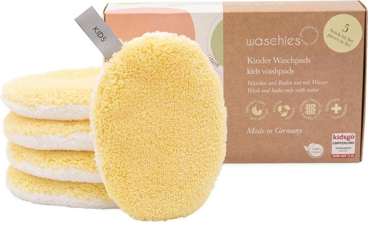 Waschies Kidsline - Waschpads für Babys & Kinder Pastel Yellow Edition (Reinigungstücher)