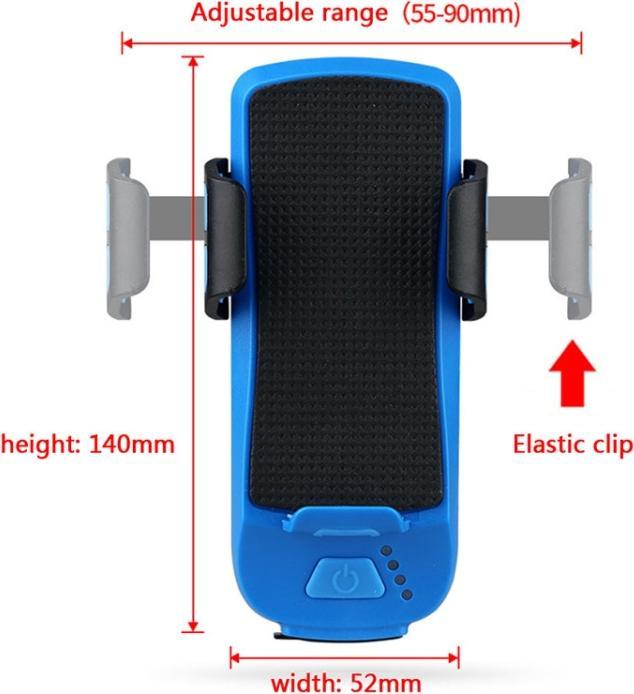 Produktbild AM Scheinwerfer Akku LED Fahrradlicht - Handyhalter - Powerbank - Hupe