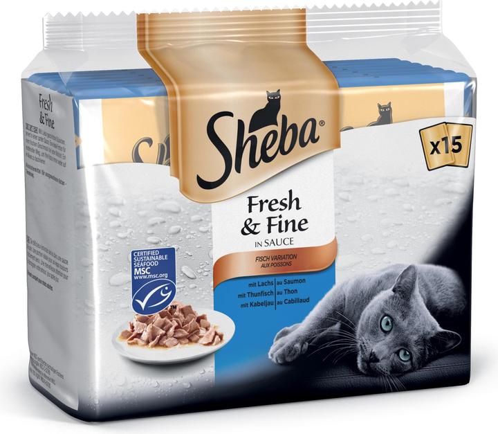 Sheba Fresh & Fine in Sauce (Senior, 15 Stk., 750 g)