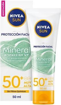 Immagine prodotto NIVEA SUN FACIAL MINERAL protezione UV SPF50+ 50 ml (Crema solare, SPF 50, 50 ml)
