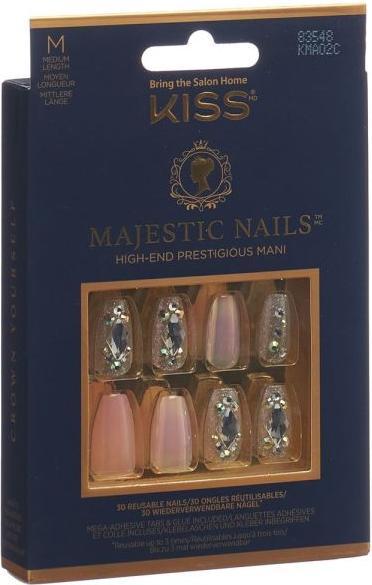 Herba Kiss Majestic Nails - In A Crown (Kunstnägel, Rosa, Transparent)