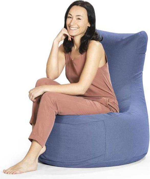Actual product image Sitting Point Swing OUTSIDE Beanbag blue