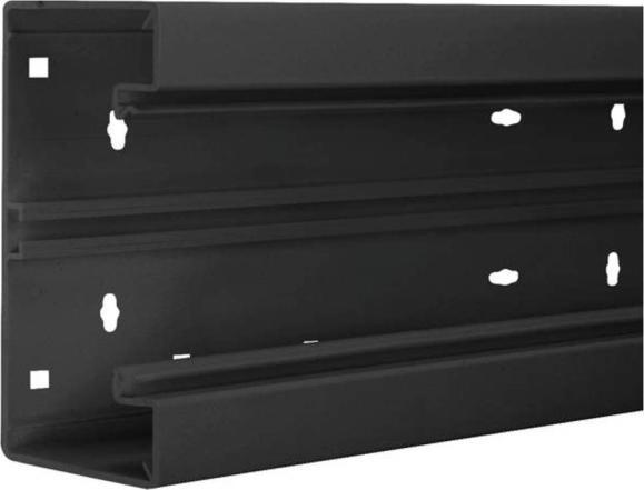 Hager TEH BR6513019011 Brüstungskanal-Unterteil frontrastend PVC BR 65x130mm Oberteil (Kabelkanal, 200 cm)