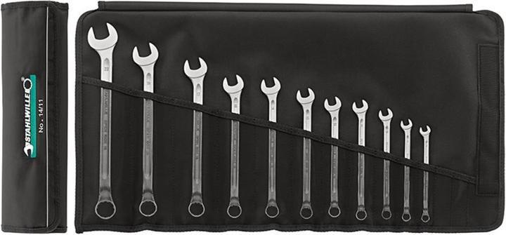 Stahlwille Set di chiavi combinate OPEN-BOX. 14/11. DIN 3113 B (22 mm, 14 mm, 15 mm, 9 mm, 16 mm, 10 mm, 8 mm, 21 mm, 18 mm, 11 mm, 20 mm, 13 mm, 17 mm, 12 mm, 19 mm)