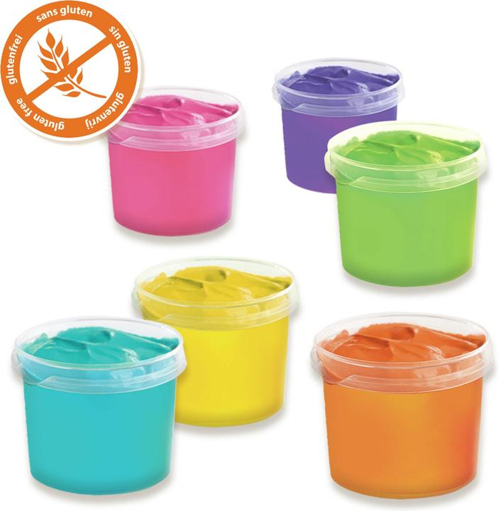 Image du produit Ses SES-Fingerfarben-Mega-Set 6 Farben X 110 Ml (Lilas, Vert, Bleu, Orange, Pink, Jaune, 660 ml)