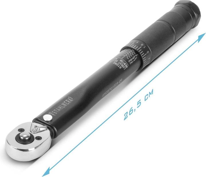 Produktbild Stahlwerk Drehmomentschlüssel TW-25 ST 5-25 Nm 1/4“ Zoll Umschaltknarre (1/4", 5 Nm, 25 Nm)