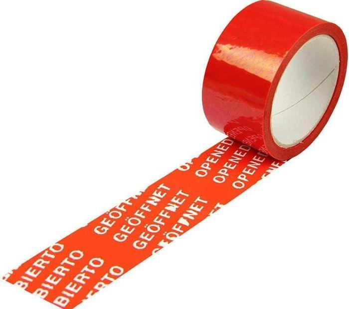 Produktbild Transpak Sicherheitssiegelband Breite 50mm Länge 50m Stärke 49µ PET rot rot (50 mm)