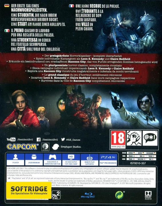 Produktbild Capcom Resident Evil 2 (PS4, DE)