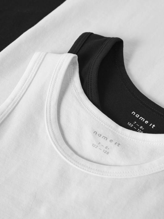 Actual product image Name it Nkmtank Top 4p Black White Solid (98)