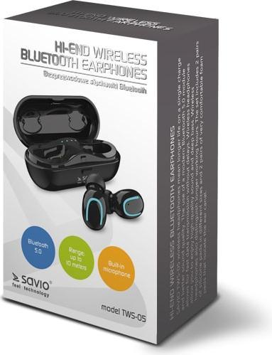Actual product image Savio TWS-05 (NC, 120 h, Wireless)