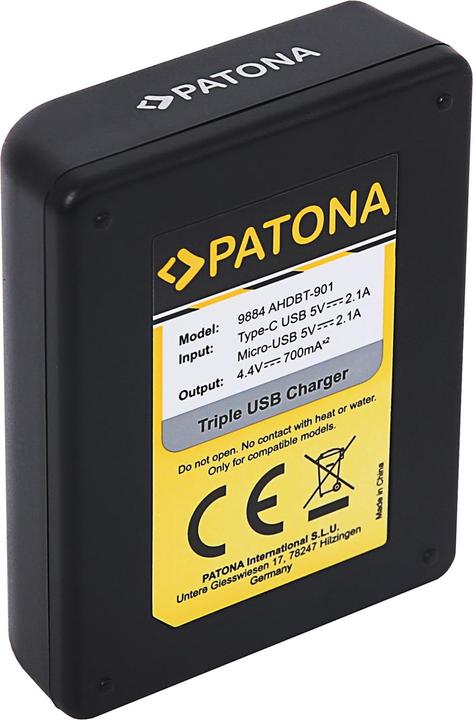 Produktbild Patona Triple USB Charger Gopro Hero 9 (Hero 10)