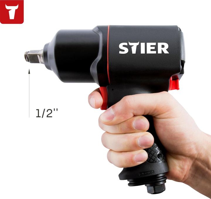 Immagine prodotto Stier Avvitatore a percussione 17-BS, attacco da 1/2" coppia di allentamento max: 1.756 Nm (Aria compressa)