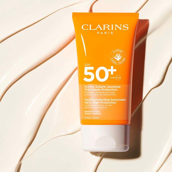 Actual product image Clarins Solaires Crême pour le Corps Sun Protection Factor 50 + (re) (Suntan cream, SPF 50, 150 ml)