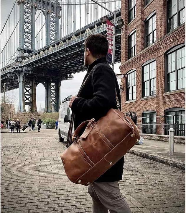 Actual product image Only-Bags.Store Leather Weekender Bag, Duffle Bag