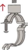 Produktbild Fischer 500719, Pipe clamp, Steel, 48 - 56 mm, 3.81 cm (1.5"), Zinc steel, 1 kN