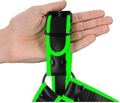 Actual product image Ouch! Chest Bulldog Harness - Glow in the Dark (XL)