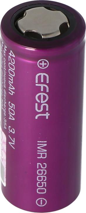 Efest Batterie rechargeable Purple IMR26650 (High Drain) (1 pcs, 26650, 4200 mAh)