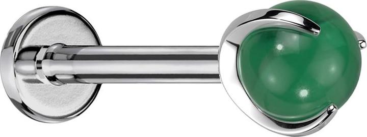 Image du produit Star Piercing Micro Labret femelle argent boule de jade serti de pierre (sans laiton, Titane G23, Minéral)