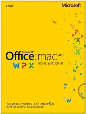 Immagine prodotto Microsoft Office für Mac 2011, Home and Student (1 Utente)