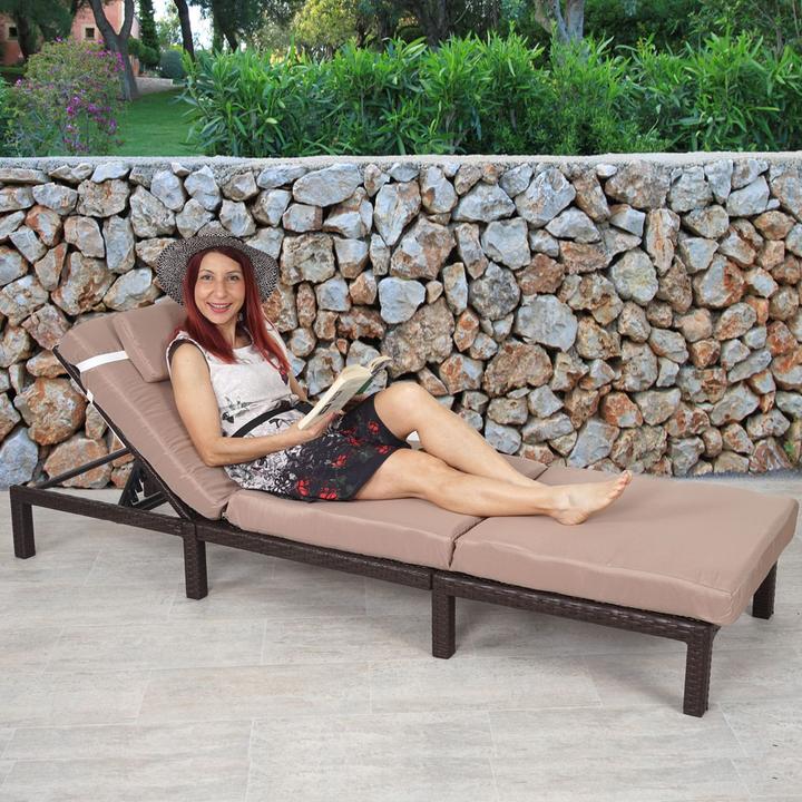Produktbild JOHN316 Rattan Liegestuhl (198 cm)