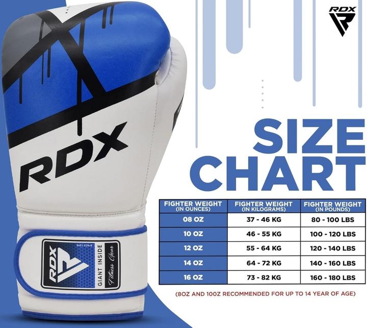 Immagine prodotto Rdx Guanti da boxe F7 Ego Blu (16 OZ)
