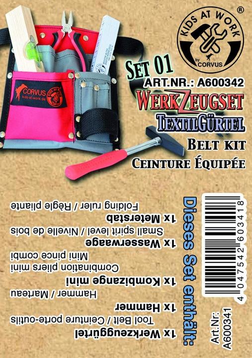 Actual product image Corvus Toys Tool set textile belt